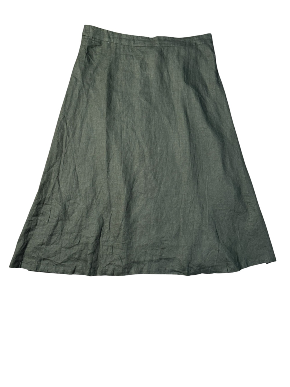 High-Rise Button-Front A-Line Maxi Skirt - Green - Picture 6 of 11